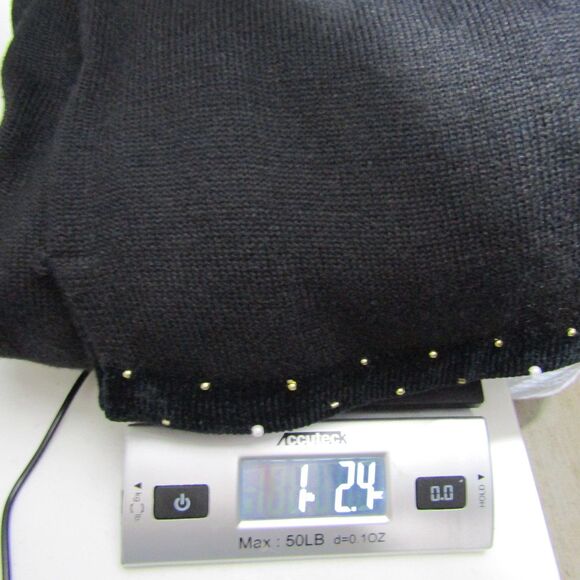 Quaker Factory Women's Sweater Large Black Christmas Beaded Embroidery Holiday - Picture 13 of 13